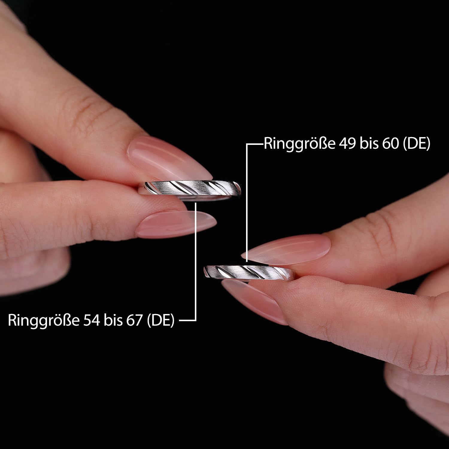 Meissa Eheringe Silber 925 Paarpreis für Sie und Ihn Partnerringe Paarringe Paar Ringe Verlobungsringe Verlobung Hochzeit Jahrestag Verstellbar Ringe Damen Herren Valentinstag