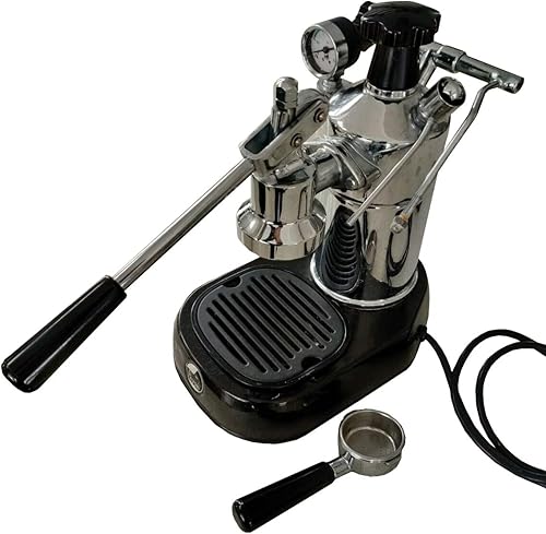 Miniatura 3 de La Pavoni PBB-16 - Máquina profesional de palanca de expreso de 16 tazas capacidad de caldera de 38 onzas cromo con base negra
