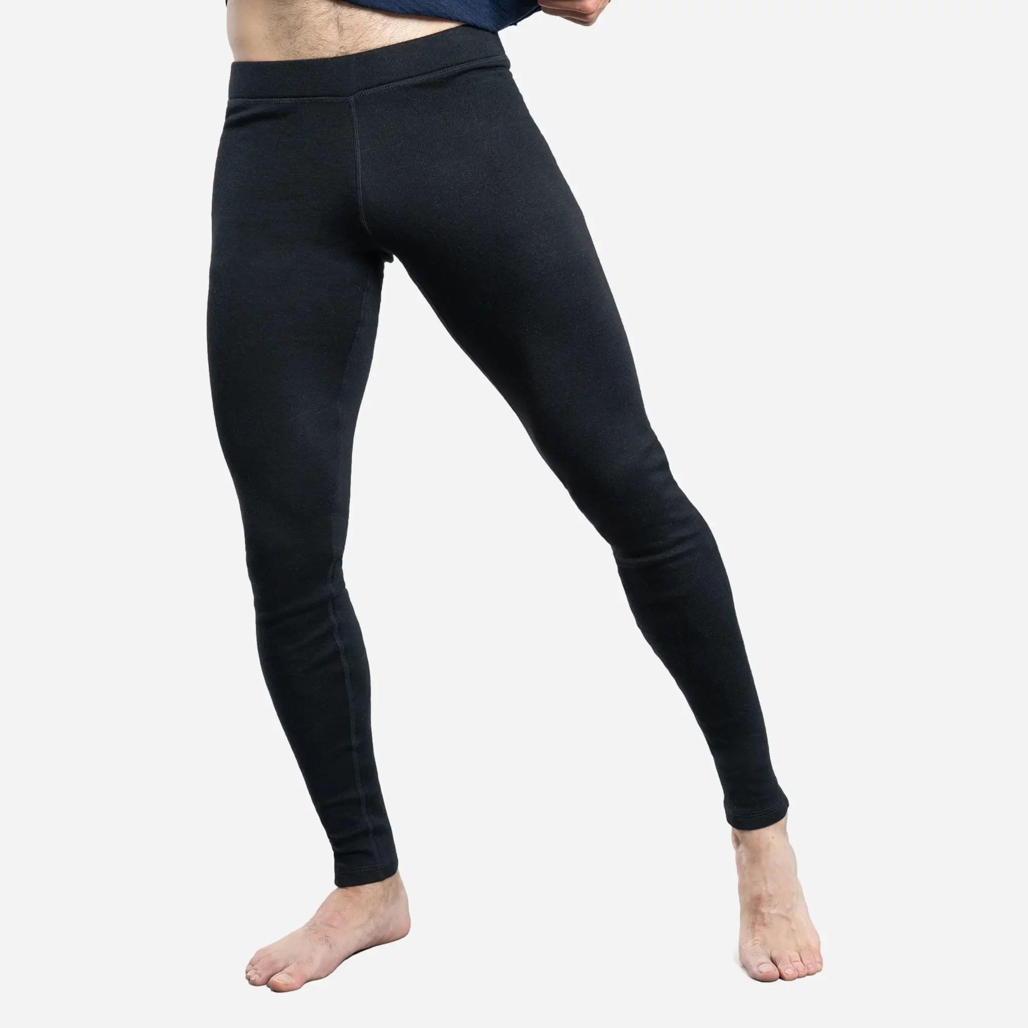 Leggings de lana de alpaca para hombre: peso medio 420