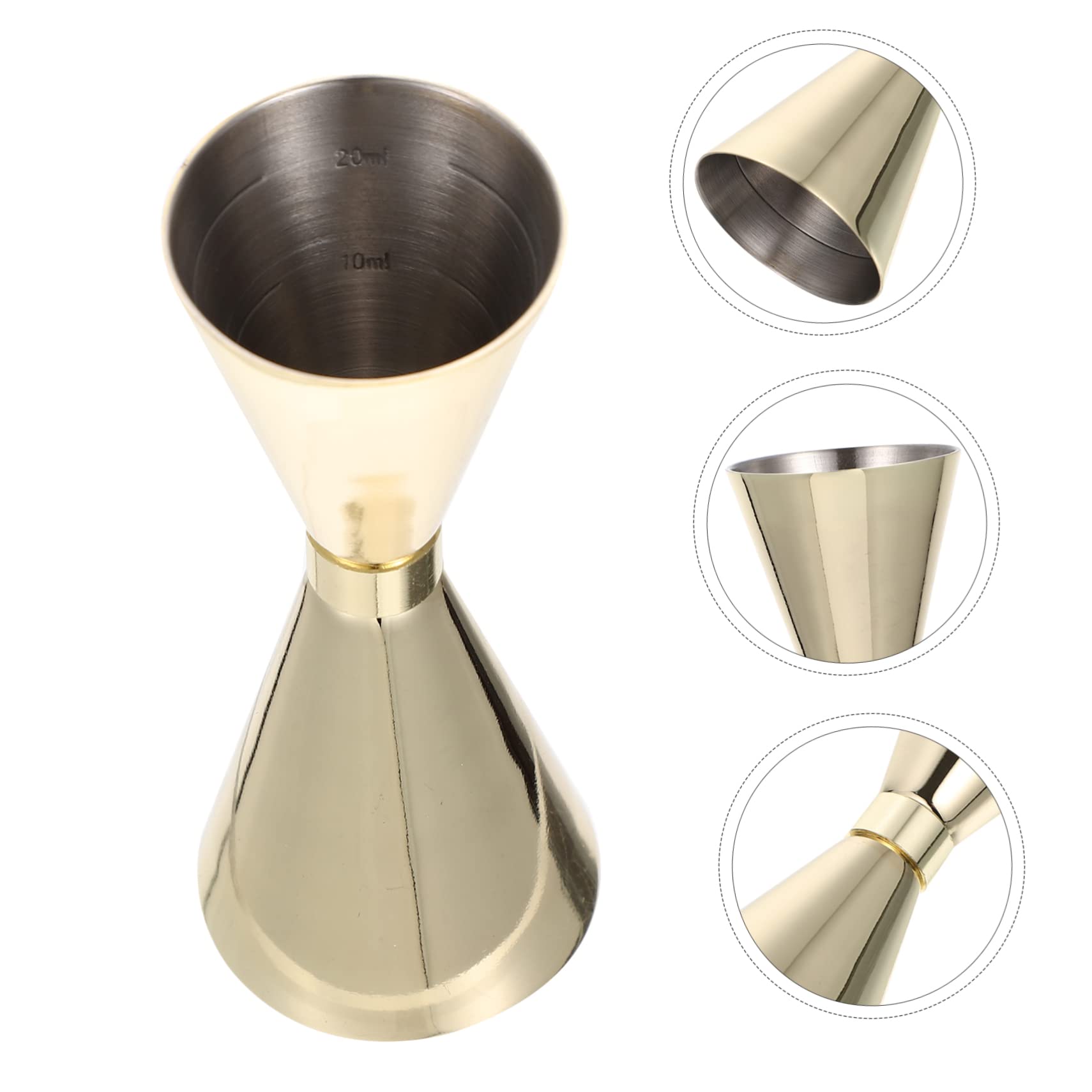 BESTonZON 3 Pièces Mesureur De Vin Doseur à Cocktail Mesures Du Double Jigger Doseur à Martini Appareil De Mesure Du Vin Jigger De Barman Shaker Acier Inoxydable Gadgets Double Tête