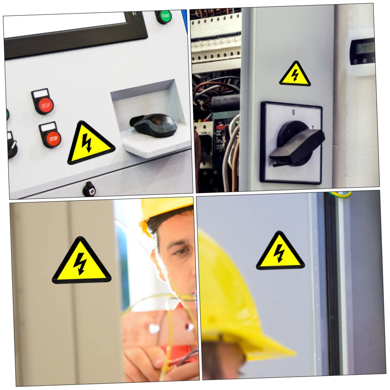 MAGICLULU Autocollants Adhésifs Jaunes D'avertissement Électrique Lot de 20 Sécurité et Prévention des Chocs pour pour Tableau Électrique Adaptés pour Maisons et Usines