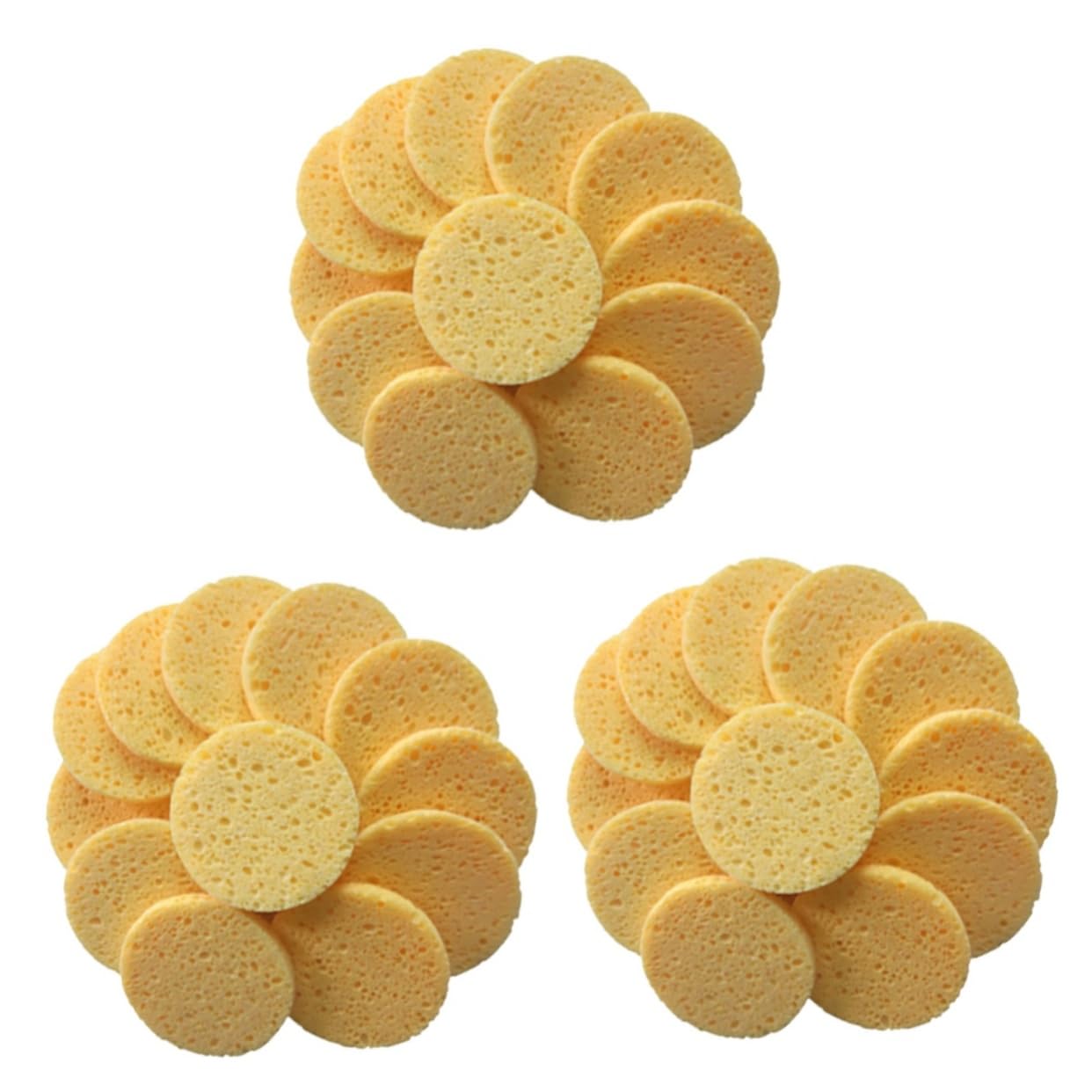 Beavorty 3 Set Di Dischetti Di Cotone Compressi in Cellulosa Riutilizzabili Per La Rimozione Del Trucco 90x8mm Spugnetta Detergente Per Unesfoliazione Delicata 20 Pezzi*3