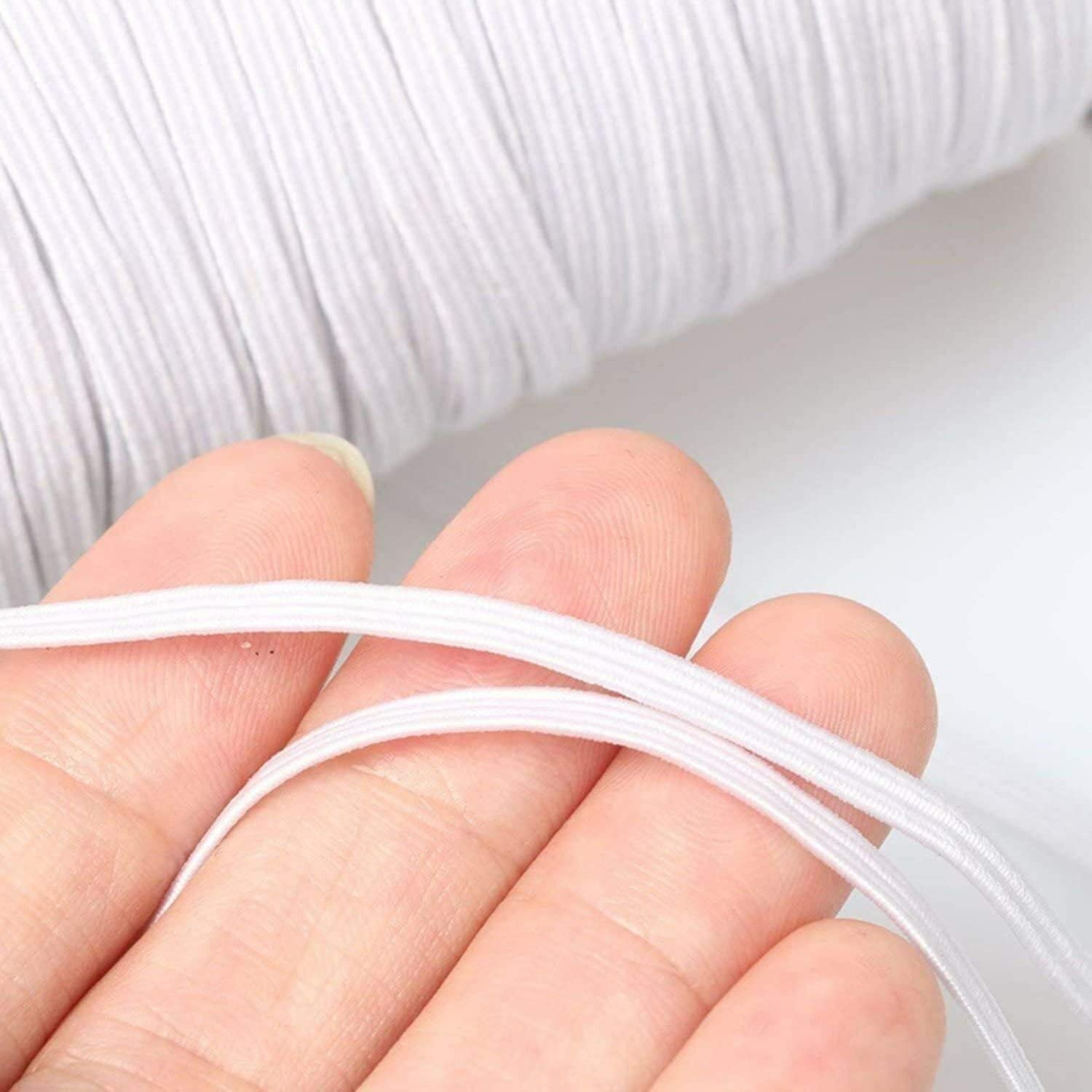 EliteKoopers 3mm Flat Elastic For Sewing Craft Face Mask Waistband Dess Making