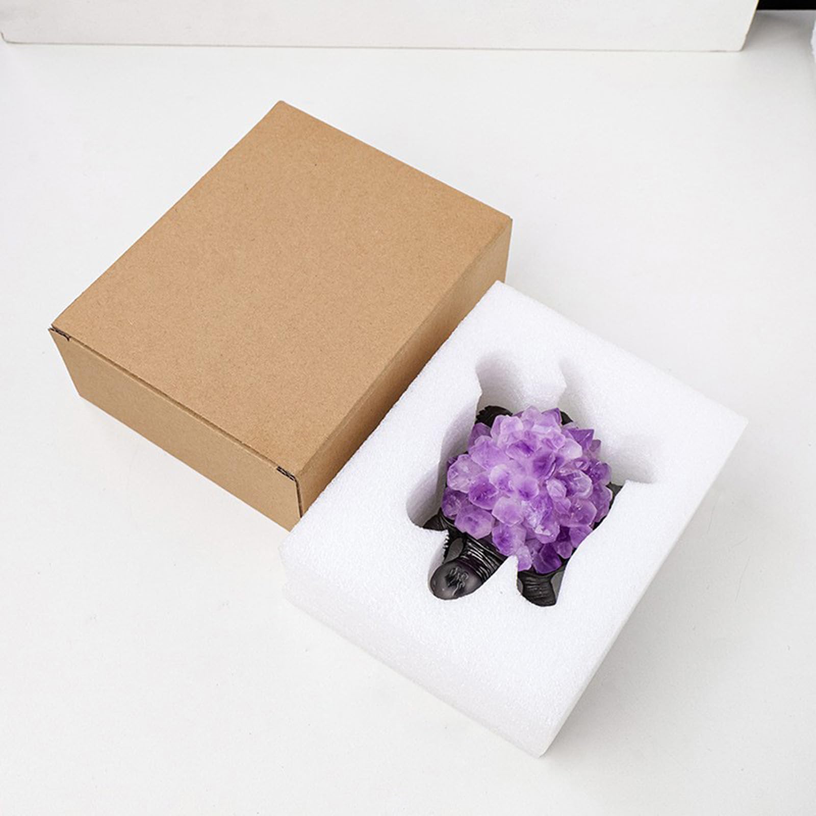ピンクアメジスト　フラワーアメジスト　カメ　亀カービング　置物　オブジェ　天然石 Amazon.co.jp: ZYKEJJDDAK 天然アメジストフラワークラスター 彫刻 亀