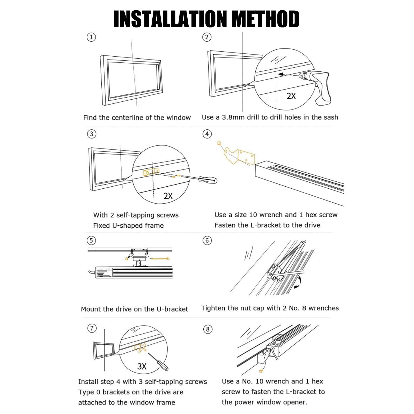 Abreador De Ventana De La Cadena Eléctrica con Control Remoto E Interruptor, Actuador De Ventana Automática De 300 Mm-000 Mm para Tragar, Invernadero Y Ventilación De Techo, 300mm