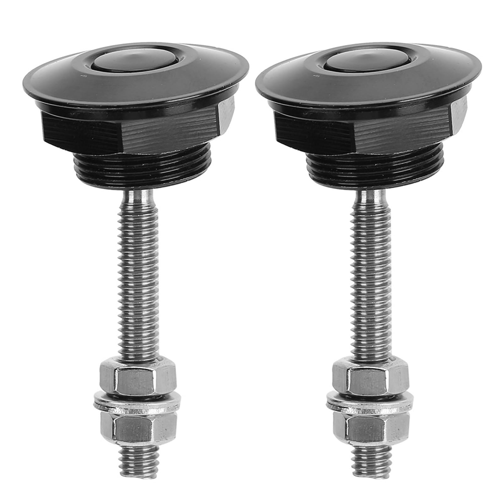ZenithAur Quick Release Latch: 2Pcs Universal Aluminum Hood Pin Bonnet Lock Push Button Clip Fasteners (32mm)
