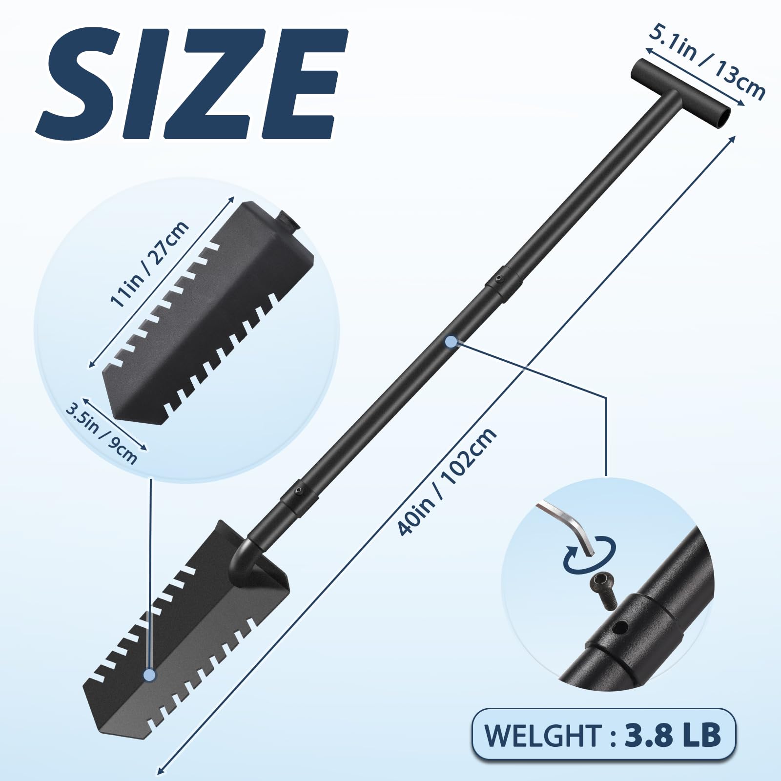 Metal Detecting Shovel - Root Slayer for Gardening -7