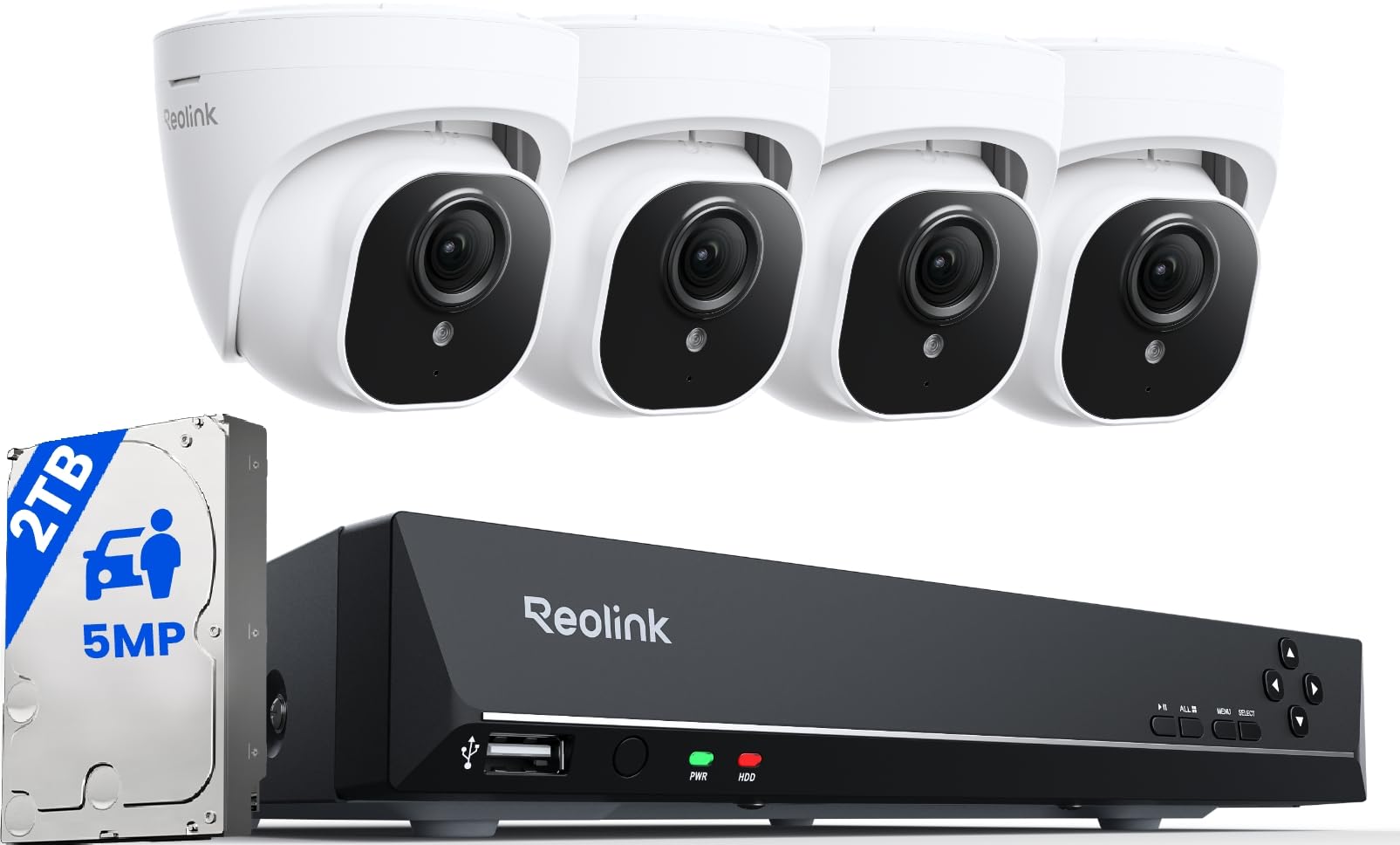 Reo 様　215 Reolink 8CH 5MP PoE Home Security Camera System, 4pcs Wired 5MP