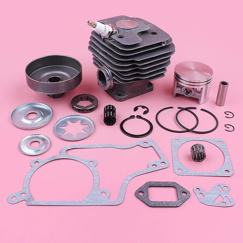 Zestaw tłoka cylindra 52mm, dla Stihl MS380 038 MS 380 zębatka sprzęgła bęben uszczelka obręczy zestaw naprawczy piła łańcuchowa wymień część zamienną Garden Cylinder Tłok