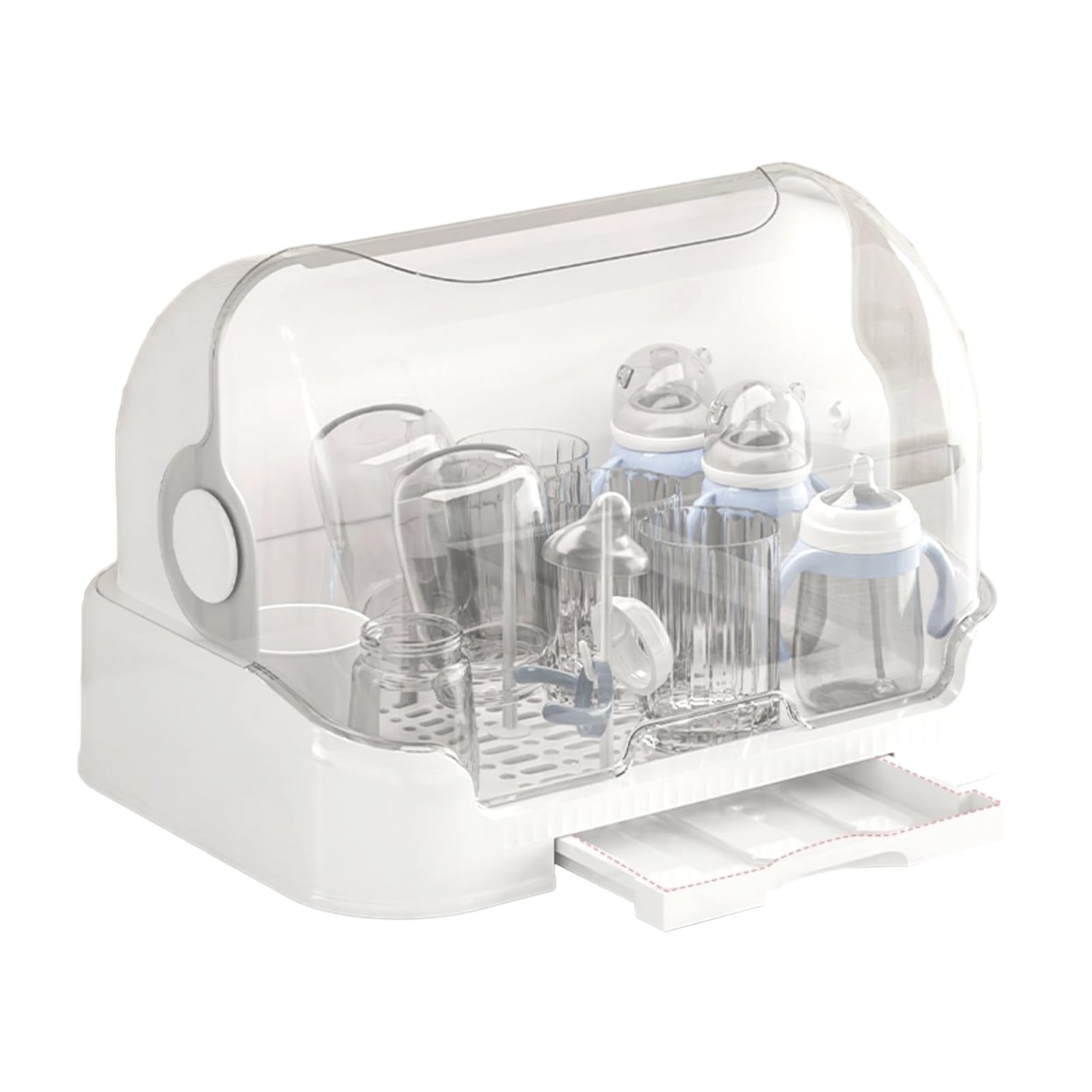 Boîte de rangement pour biberons pour tout-petits, support de séchage pour | biberons pour bébés - Séchoir à bouteilles anti-poussière - Support de comptoir Durable pour bouteilles, tétines, tasses, bon