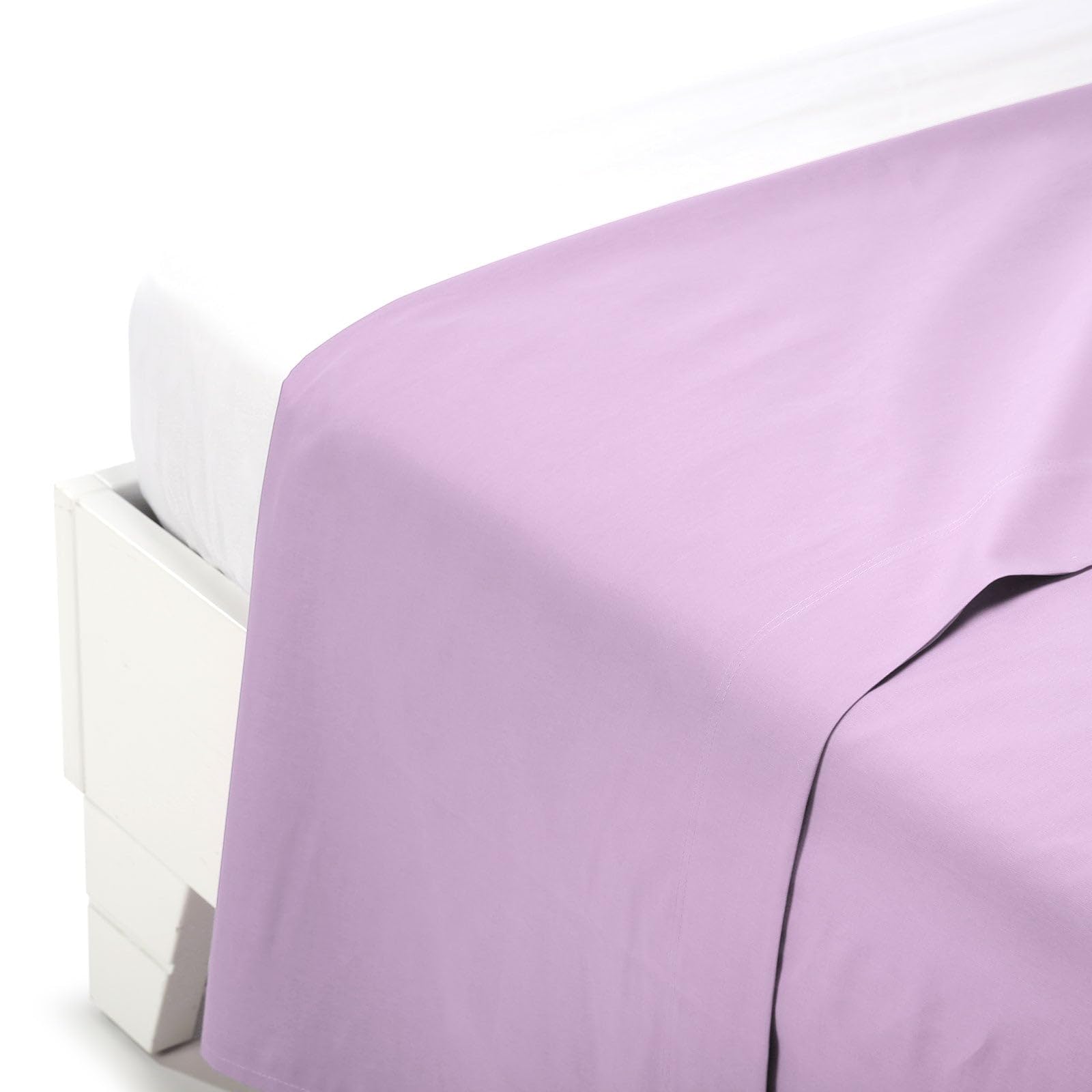 Caleffi 00974 Cotton Top Sheet Plain Lilac Single Cotton