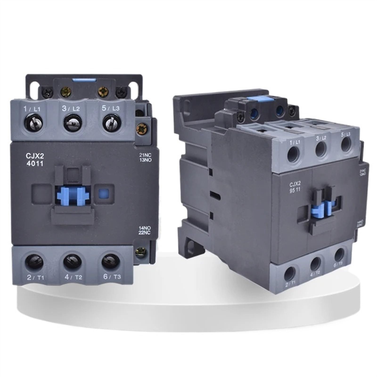 CJX2-4011 AC 220v 380v contactor 6511 5011 8011 9511 40A 3P + 1NO y 1NC Instalación en riel lc1d 1 normalmente abierto 1 normalmente cerrado(380V,CJX2-6511)