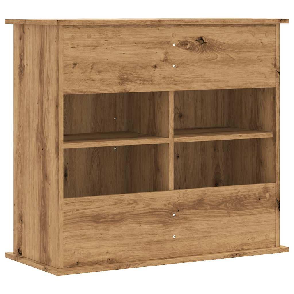 Gecheer Aquariumständer Artisan-Eiche 81x36x73 cm Holzwerkstoff Aquarium Unterschrank Aquarienschrank/ 857285
