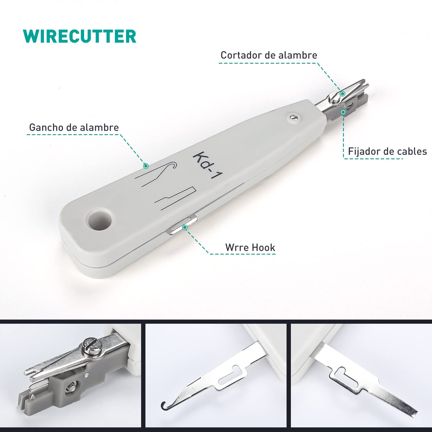 Probador del Cable de la Red, Kit de Herramientas para Electricista de Mantenimiento de Red con Pelacables, Crimpadora Prensador de Conectores de RJ45 Cristal y Kit de Comprobador de Cables(12 in 1)