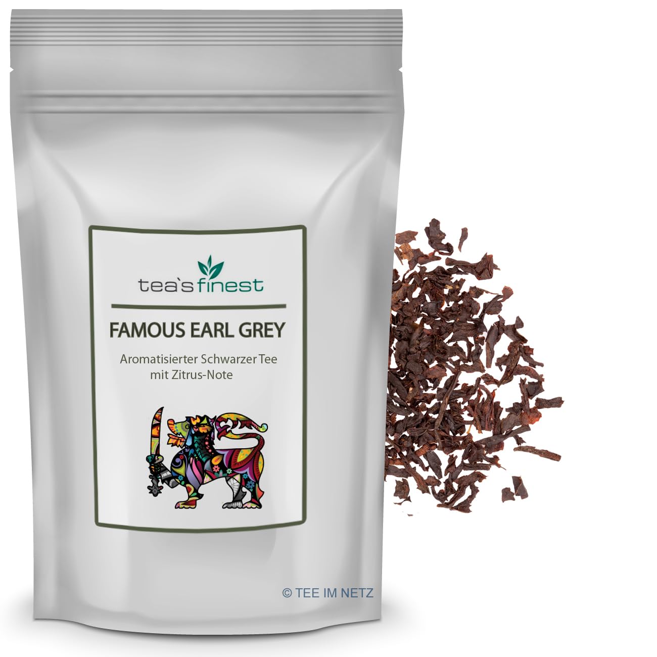 tea`s finest Schwarzer Tee Famous Earl Grey (FOP Herbst) (1000 Gramm)