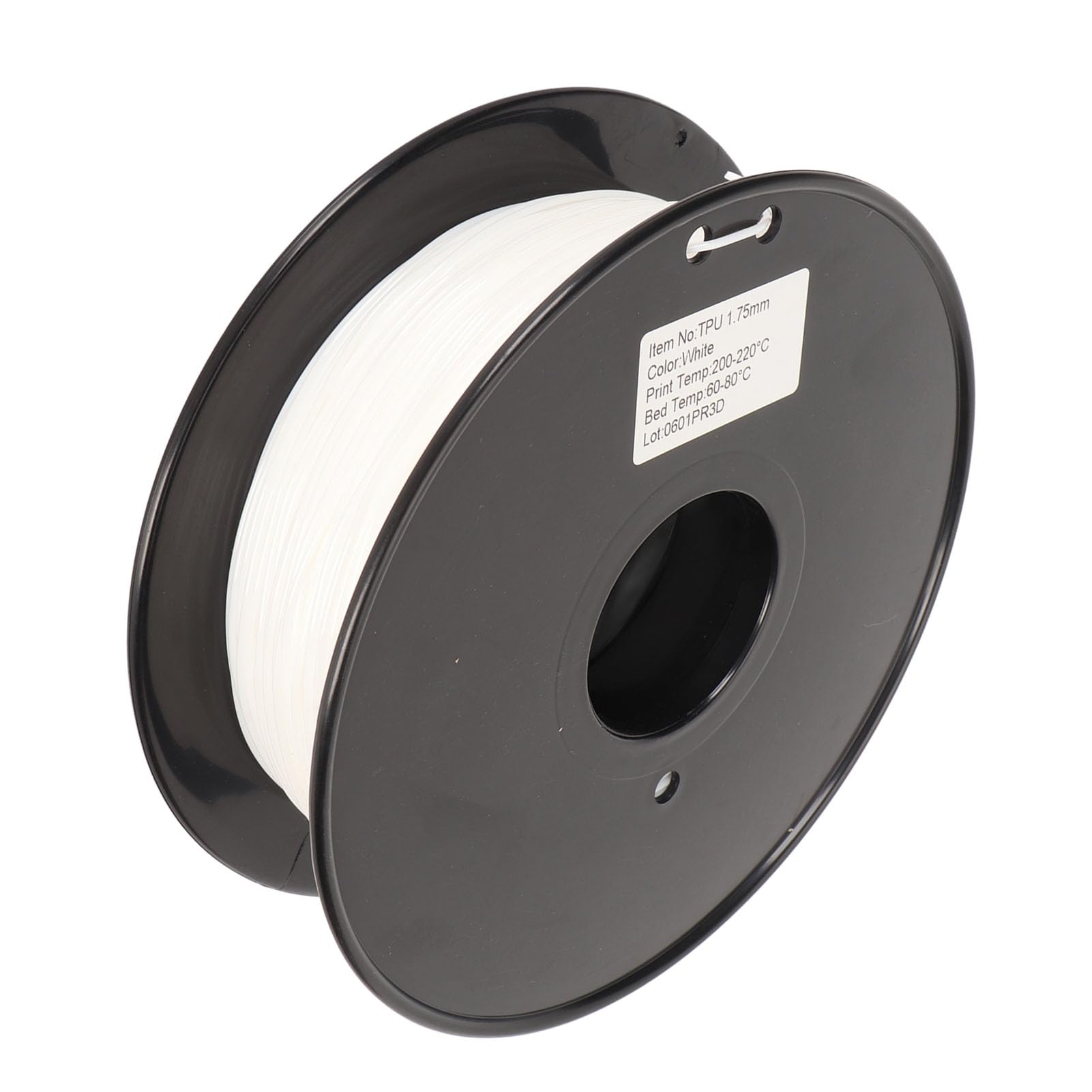 Fyearfly Filament TPU o wysokiej prędkości 95 A, elastyczna szpula 1,75 mm, 0,8 kg, bez zatykania biały dla trwałych części i urządzeń do noszenia, kompatybilny z większością urządzeń drukujących FDM
