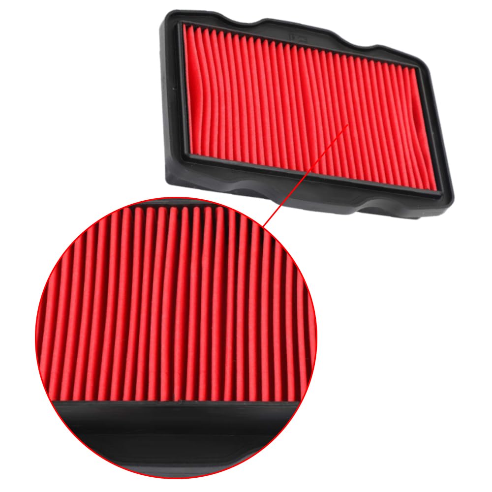 MASO Elemento de filtro de aire, limpiador de filtro de aire de motocicleta, apto para Honda CB125F 2015-2019, apto para Honda GLR125 2015-2019, apto para Honda WH125-16 2015-2019, rojo, 17211-KPN-A70
