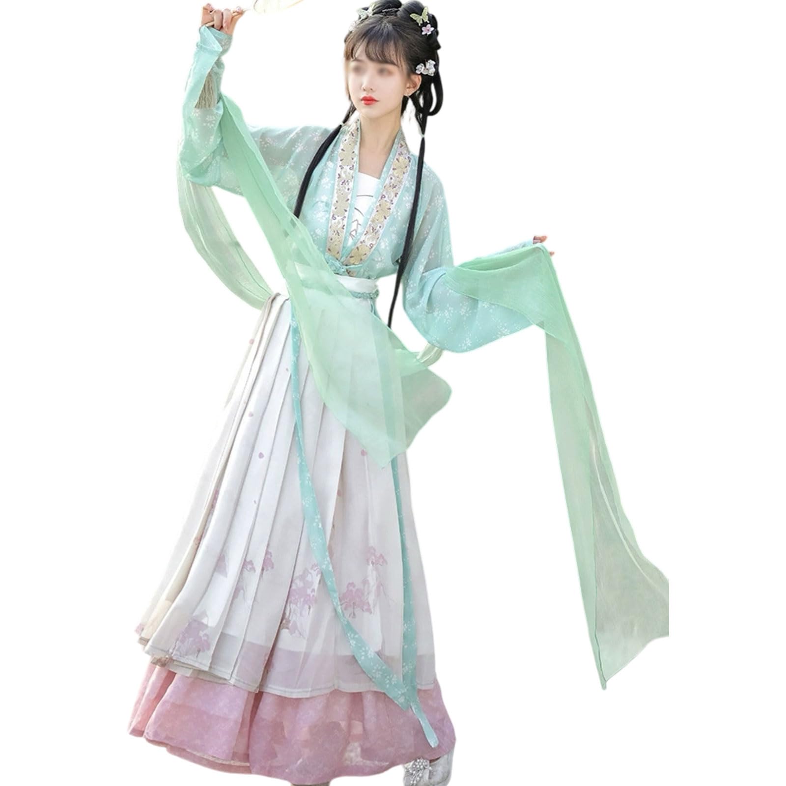 Costume Traditionnel Chinois Hanfu Premium - Robe de Scène Haute Qualité