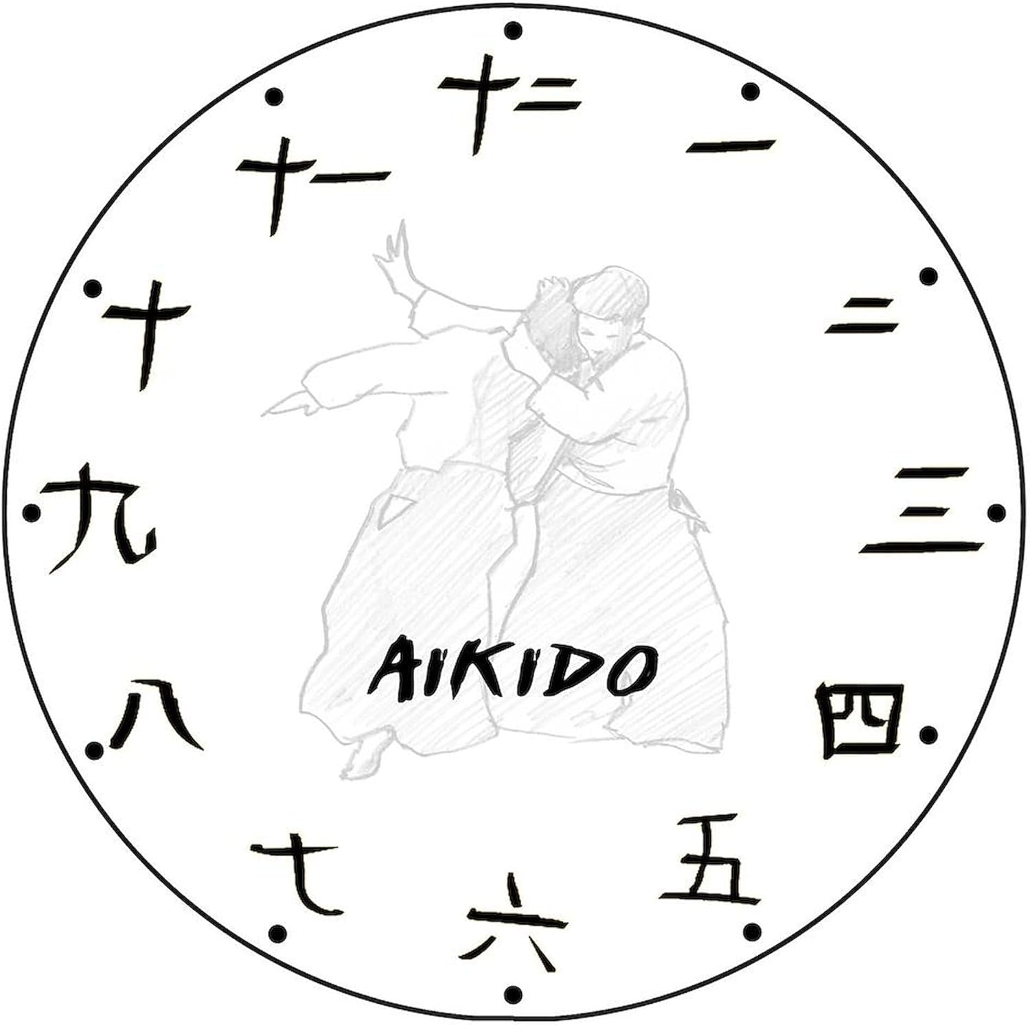 CafePress Aikido 10" Wall Clock for Livingroom, Kitchen, or Office