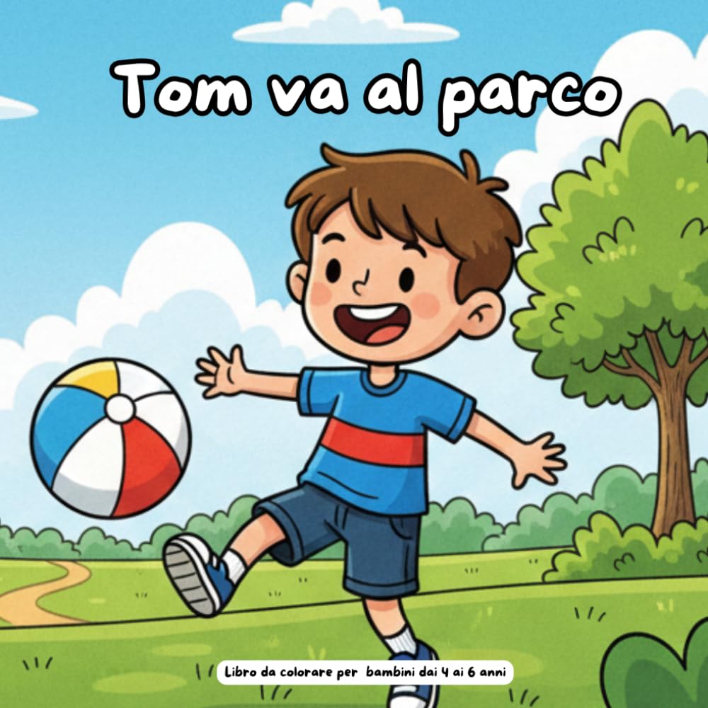 TOM VA AL PARCO: Libro da colorare