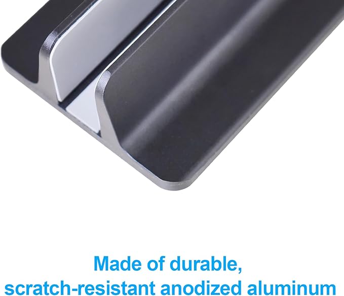 Soporte Vertical para Laptop de Aluminio, Ajustable, Negro miniatura 6