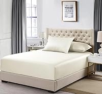 Vista 3 de Sábana bajera de percal, con bolsillo extra profundo (22 pulgadas), solo sábana bajera tamaño King, color blanco sólido