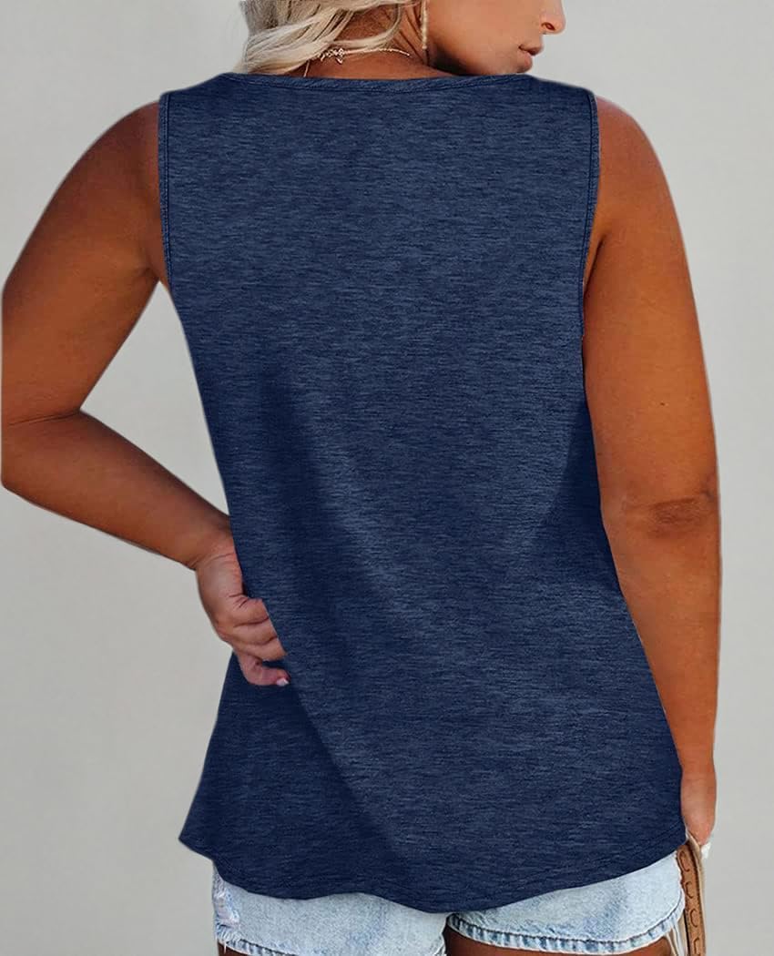 Women's Plus Size Summer Pineapple Sunglasses Tank Tops Hawaiian Graphic Printed Tees Sleeveless Vacation T Shirt Blouse Top - Image 6