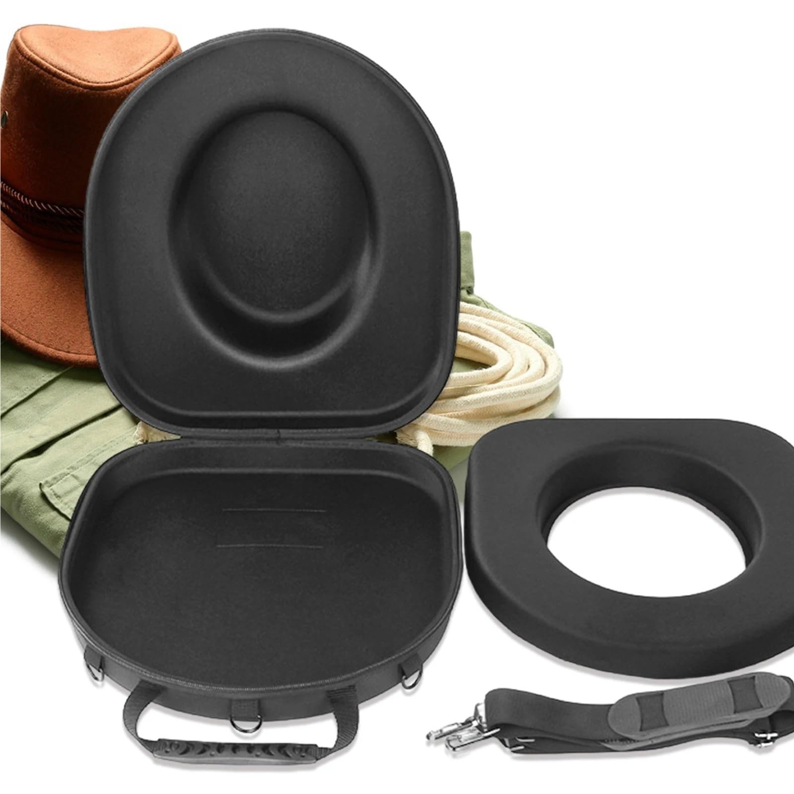 Caja de almacenamiento for sombrero vaquero, organizador Universal for gorra viaje, for el sol, Bowlers, 1 ud Para el armario(38cmx16cmx43cm)