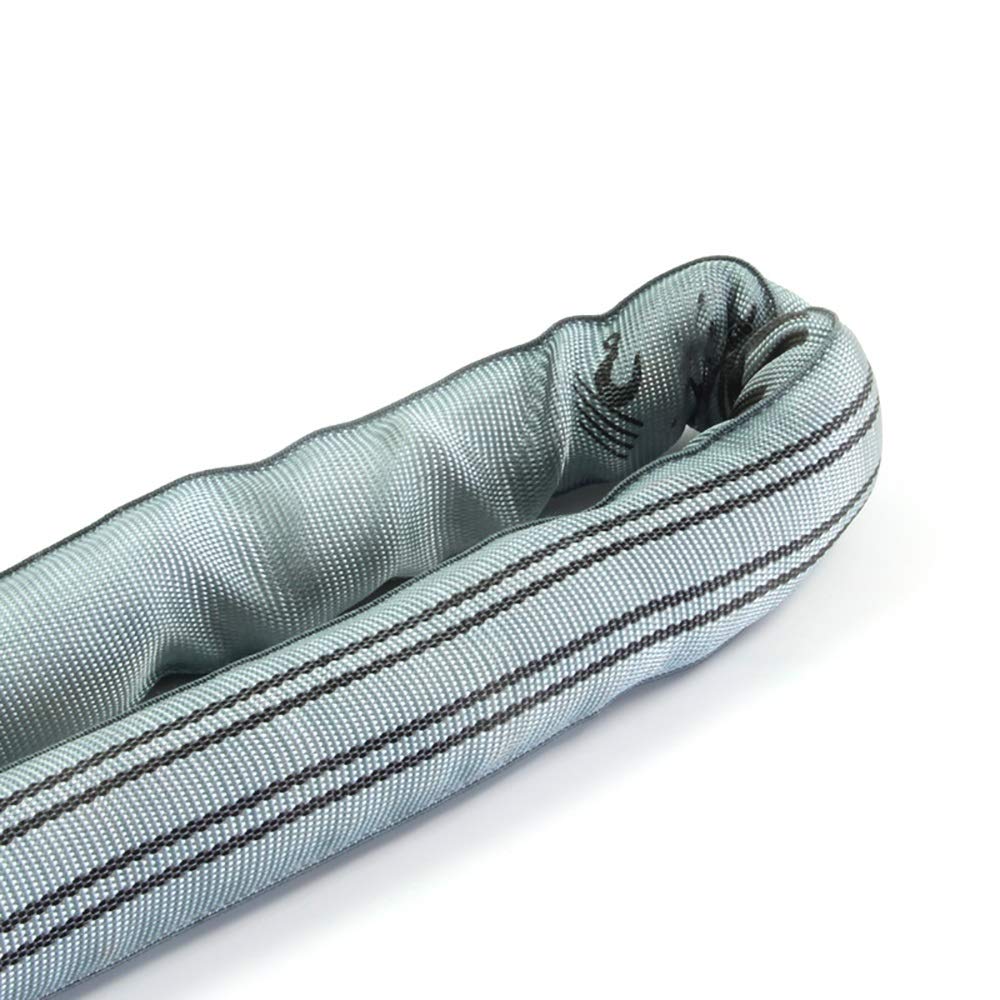 Élingue de Levage Élingue en chaîne, Élingue de Levage, Limite de Charge de Travail 4 tonnes, élingue Grise de 1 à 10 mètres avec Fibre de Polyester, élingue Lourde résistante à l'usure(8m)