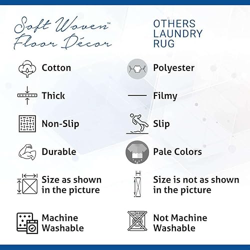 Miniatura 3 de Benissimo - Tapete moderno, tapete ultrafino de 24 x 56 pulgadas, tapete de goma antideslizante de humor divertido, lavable a máquina, tapete para