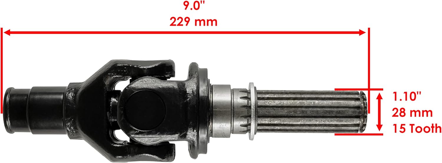 Caltric Rear Axle Drive Shaft Complete Outer Inner Compatible with Kawasaki 39158-1096 - 39158-1101