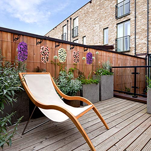 Hanging Baskets With Artificial Flowers, Flower Centerpieces, Fake Silk Hanging Orchid Flowers In Baskets For The Decoration Of Home Courtyard Indoor Outdoor Landscaping (Purple) #TOP5