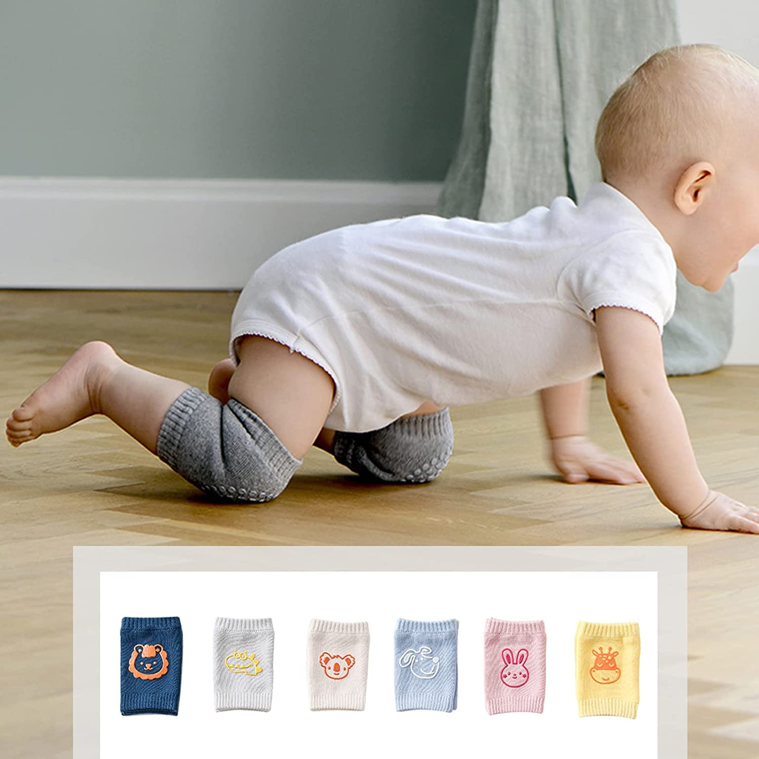 JEJA Coussin de Protection de Tête de Bébé, Réglable Casque Bebe Anti Choc Protection de La Tête Oreiller de Ssoutien, Convient pour 4-24 mois - Cocu et Protège Genoux Bébé
