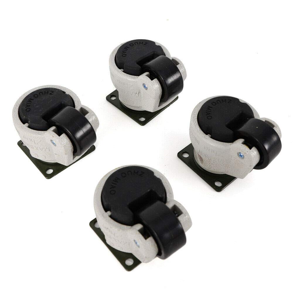 BJTDLLX 4Pack Leveling Casters Set, 42mm Retractable Feet Caster, Plate