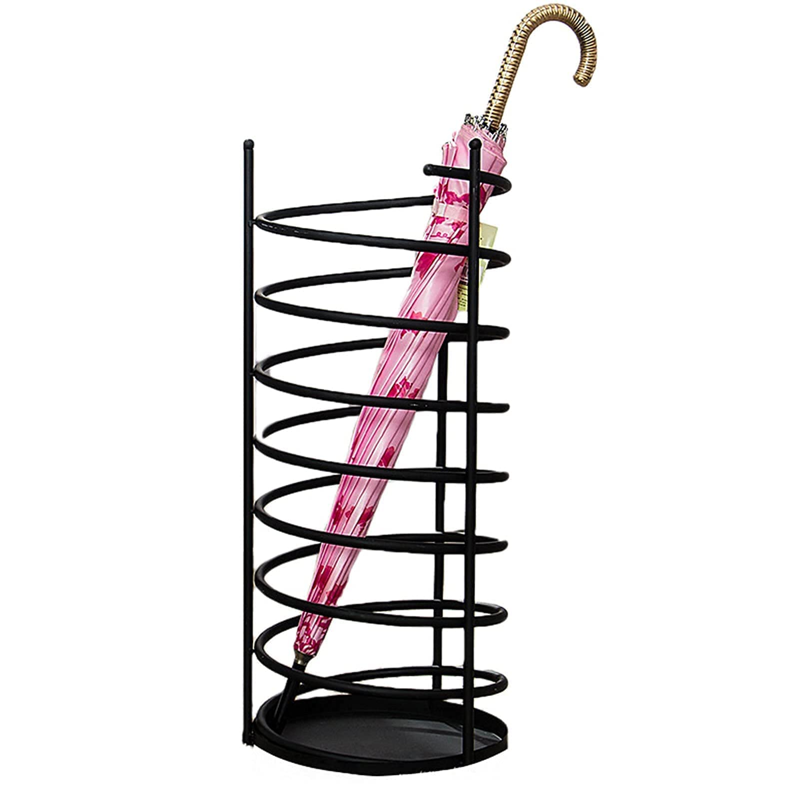 Porte-parapluies en spirale en métal contre les sols mouillés