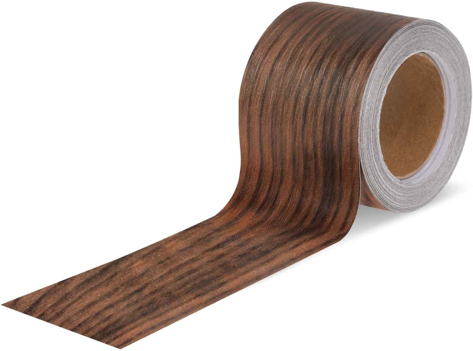 Lusofie Walnut Color Wood Grain Repair Tape Self Adhesive Wood Grain Tape 1.9inchร32ft Durable Realistic Multi-Use Patch for Furniture Wood Tape for Furniture,Flooring,Doors,Windows,Handicraft DIY