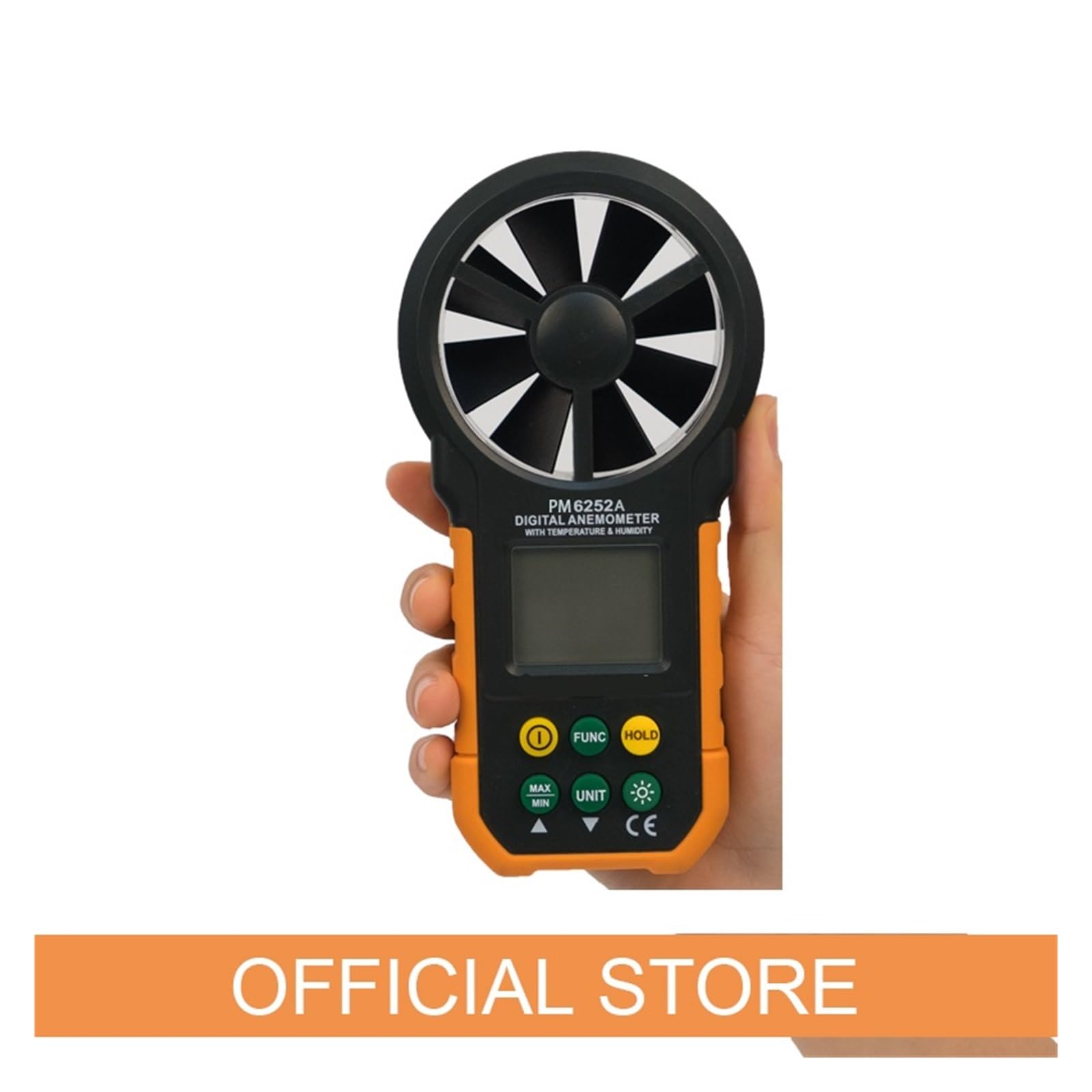 Anemómetro Digital MS6252A MS6252B, medidor de velocidad del viento, flujo aire, volumen, temperatura ambiente, humedad, USB(MS6252B)