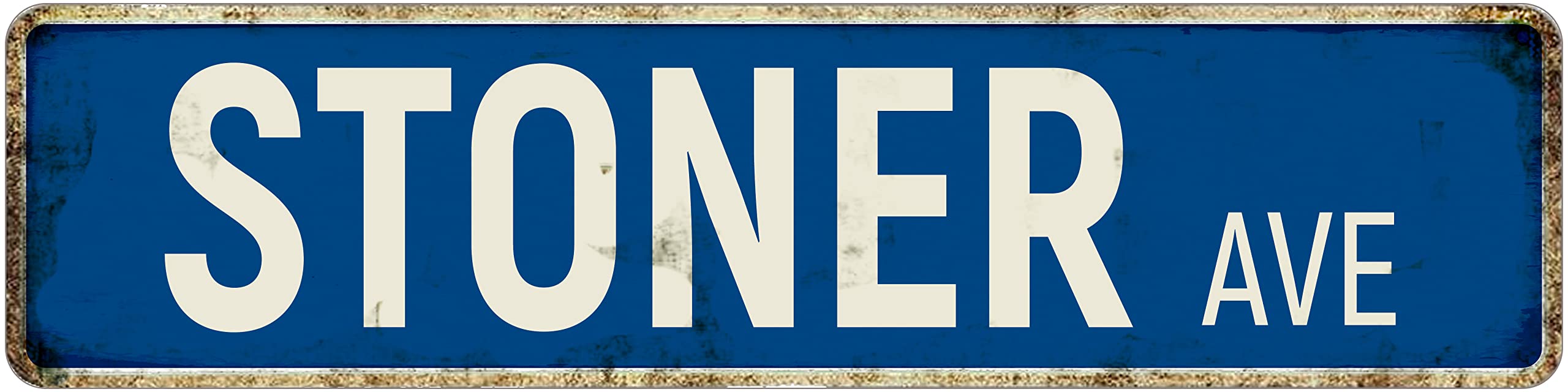 Stoner Ave Street Sign Vintage Rustic Retro Wall Decor Funny Metal Tin Sign 4x16 Inch