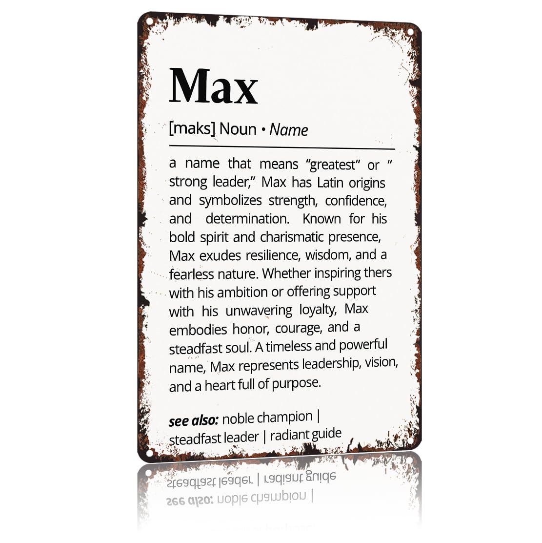 Simple Text Theme Metal Plaque 8x12 Inch, Vintage Aluminum Decor for Daily Home Layout