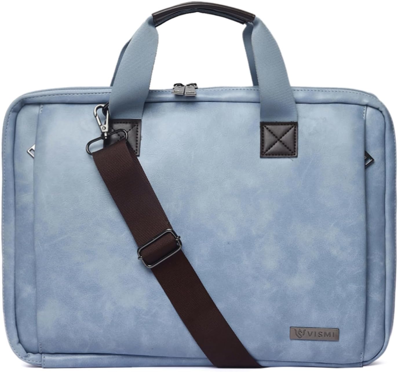 VISMIINTRENDSlim Vegan Leather Office Laptop Briefcase Messenger Shoulder Bags for Men and Women | Fits 13",14", 15.6 Inch Macbook Laptops, Birthday Gift for Husband