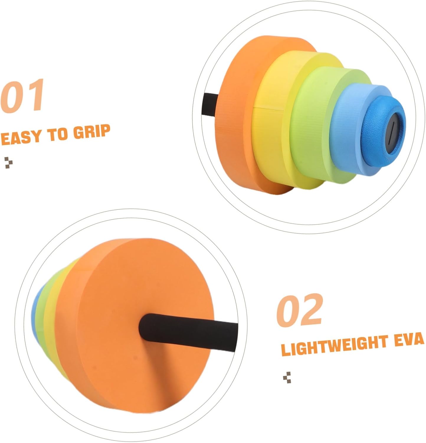 SUPVOX Sports Water Weights Boys and Girls Exercise Dumbbells Water Aerobics Weights Lightweight Eva Floating Toys