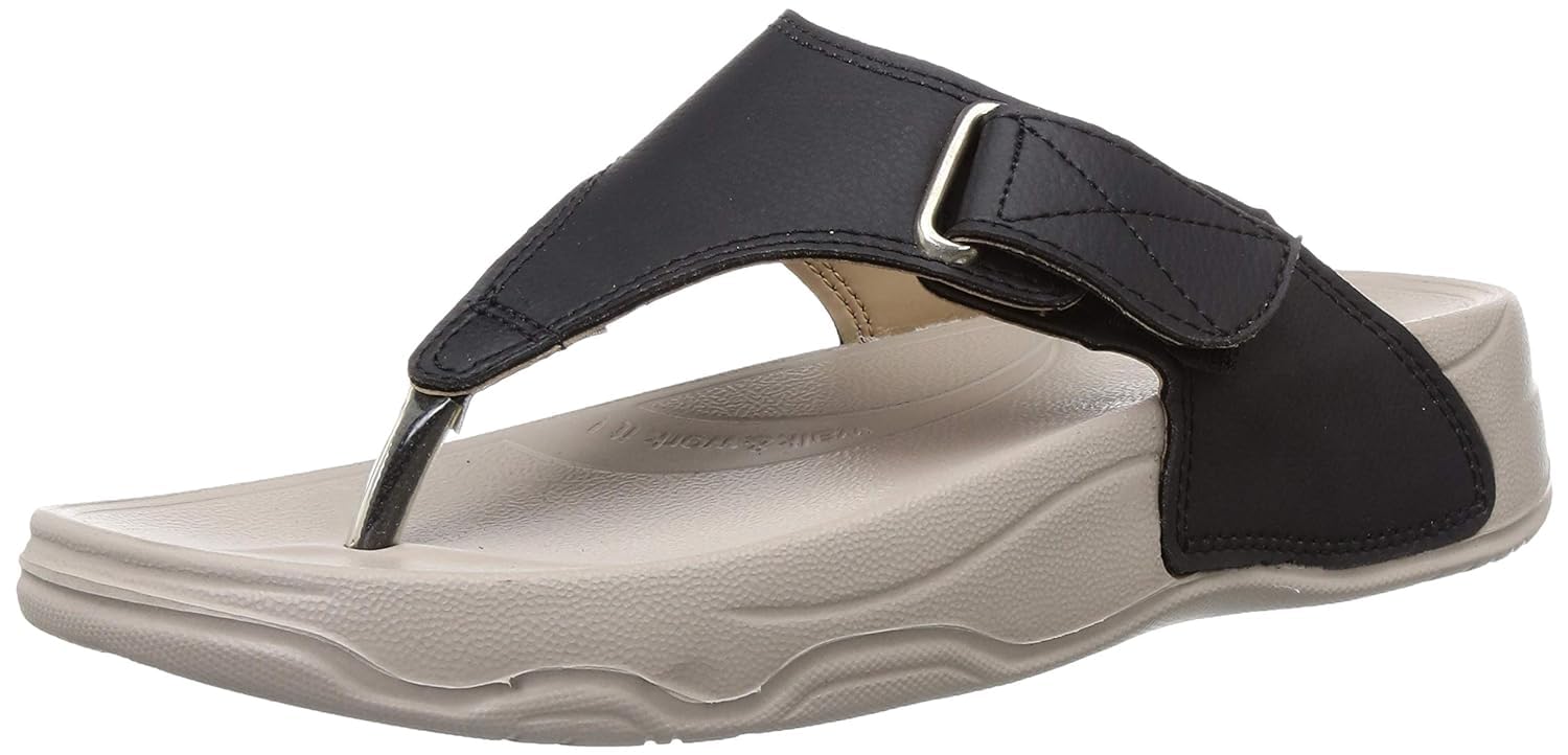 YANSHU Daily Use Stylish Chappal For Women Durable Outdoor Flat Slippers (Black, UK4) (B0CQVPBY9B) Amazon Price History, Amazon Price Tracker