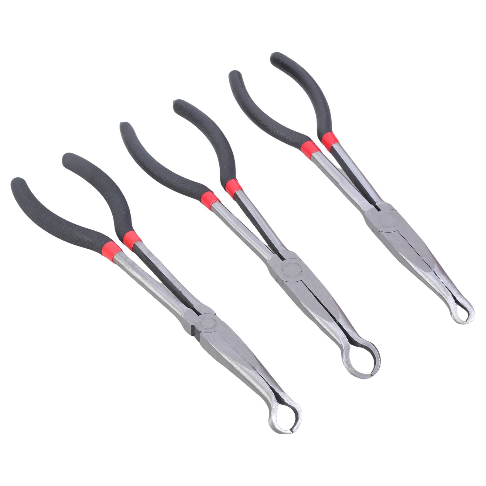 YHAILI 3Pcs Multipurpose 11Inch Hose Grip Plier Set with Offset Plug Boot Removal for Hard to Reach Narrow Space