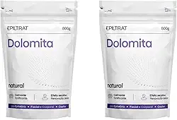 Kit com 2 Dolomitas Cosméticas Epiltrat – 800g Cada | Argila 100% Natural para Pele e Cabelos | Limpeza Profunda, Controle da Oleosidade e Renovação Celular | Uso Facial, Corporal, Capilar, Pré e Pós-Epilação