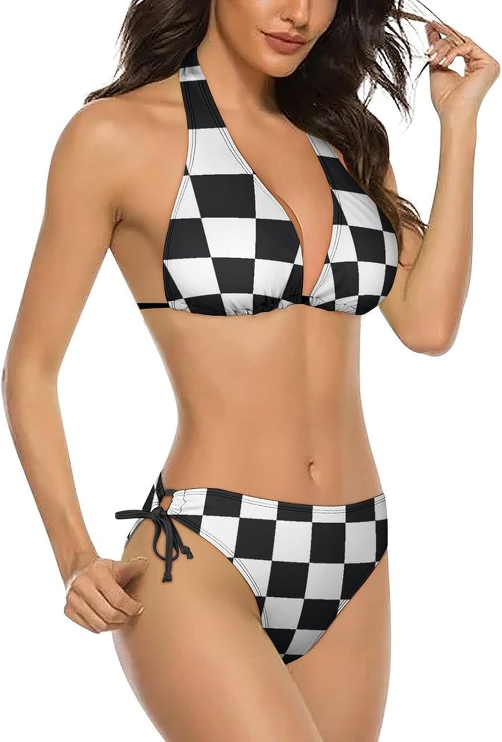 Women's Bikini Set Two Piece Swimsuit Halter String Triangle Bikini Cheeky Beach Bathing Suits - Image 2