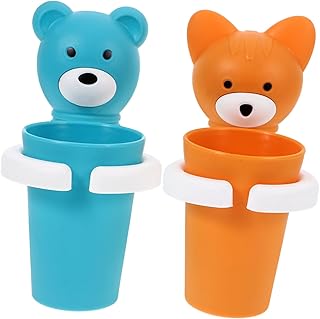 CANIGHT 2 Juegos De Vasos para Enjuague Bucal, Soporte para Pasta De, Vaso para Cepillo De De Baño, Soporte para Vaso para Cepillo De De Pared, Soporte para Cepillo De De Baño, Vasos