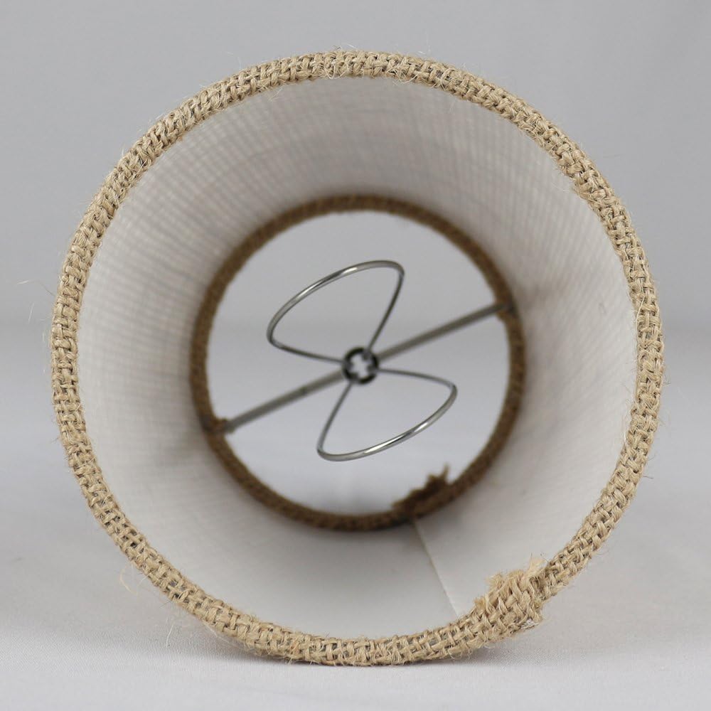Meriville Set of 5 Natural Burlap Clip On Chandelier Lamp Shades, 3.5-inch by 4.5-inch by 4.5-inch