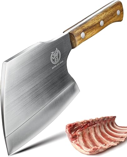 ZENG JIA DAO Cuchillo de carnicero para carne, cuchillo de carnicero resistente, cuchillo de corte de huesos de 6 pulgadas, cuchillo de corte de