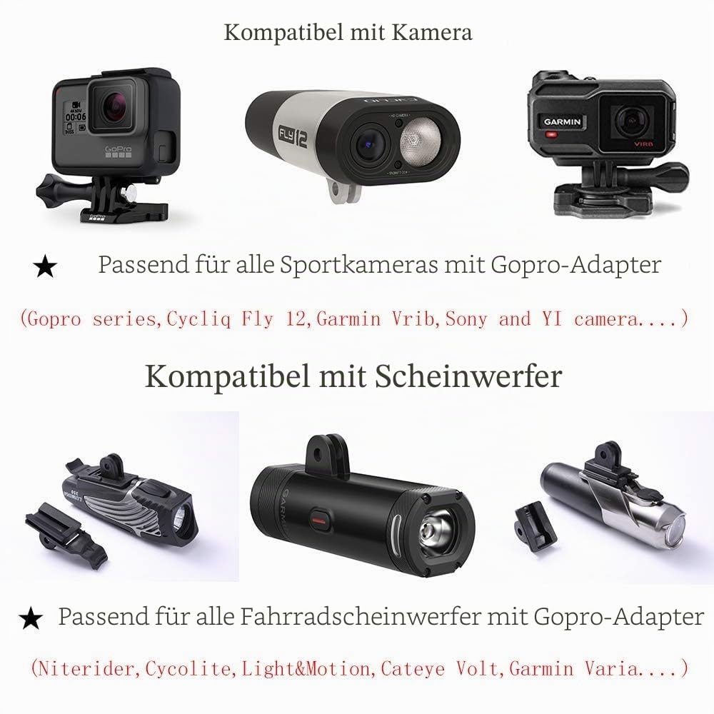 Panmout Best Tek Wahoo Elemnt Bolt Mount Wahoo Halterung für Wahoo Elemnt, Wahoo Elemnt Bolt, Wahoo Elemnt Mini, und Fahrradlicht-Adapter
