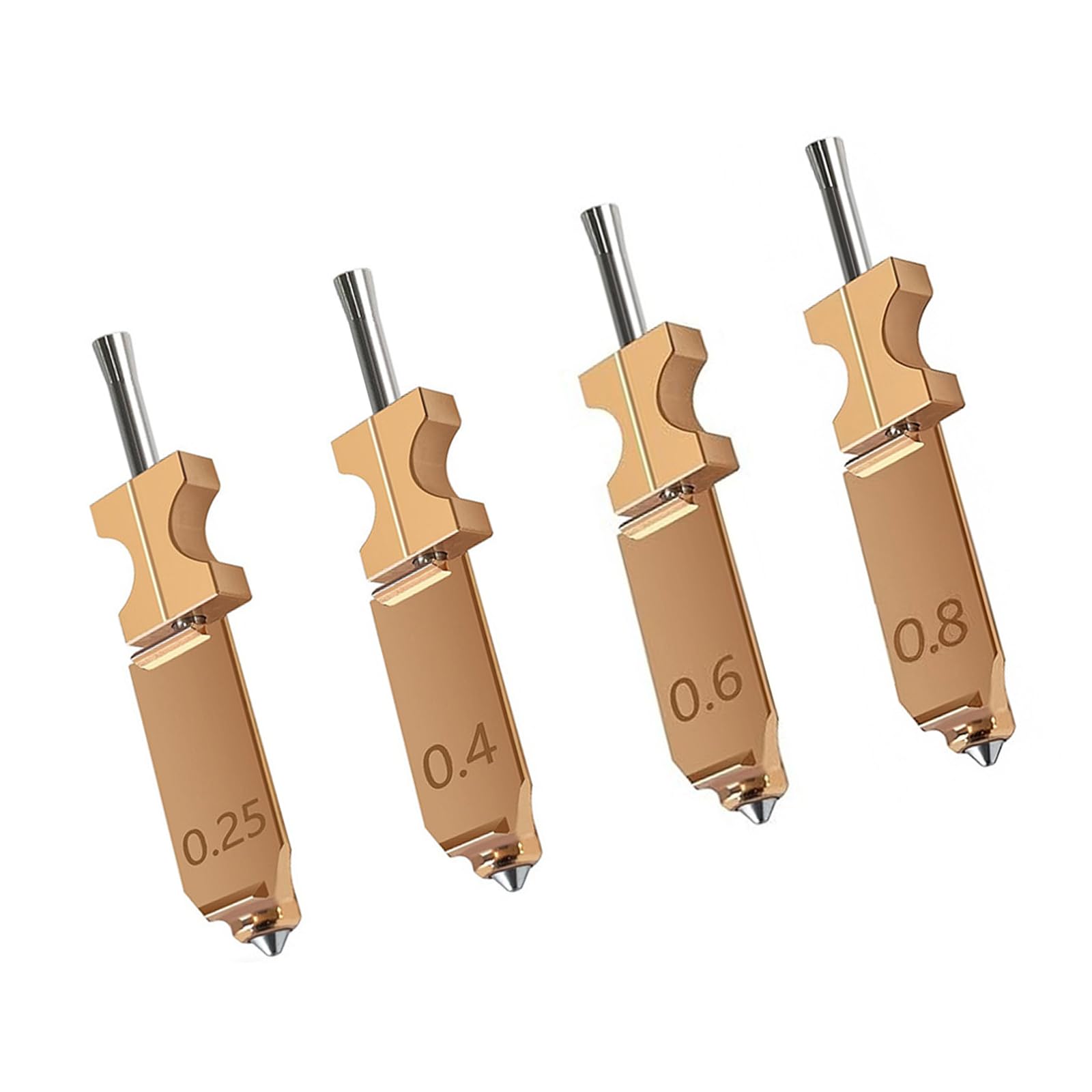Set Mit 4 Metalldüsen Für AD5X Drucker. Düse Aus Hochhitzegehärtetem Stahl